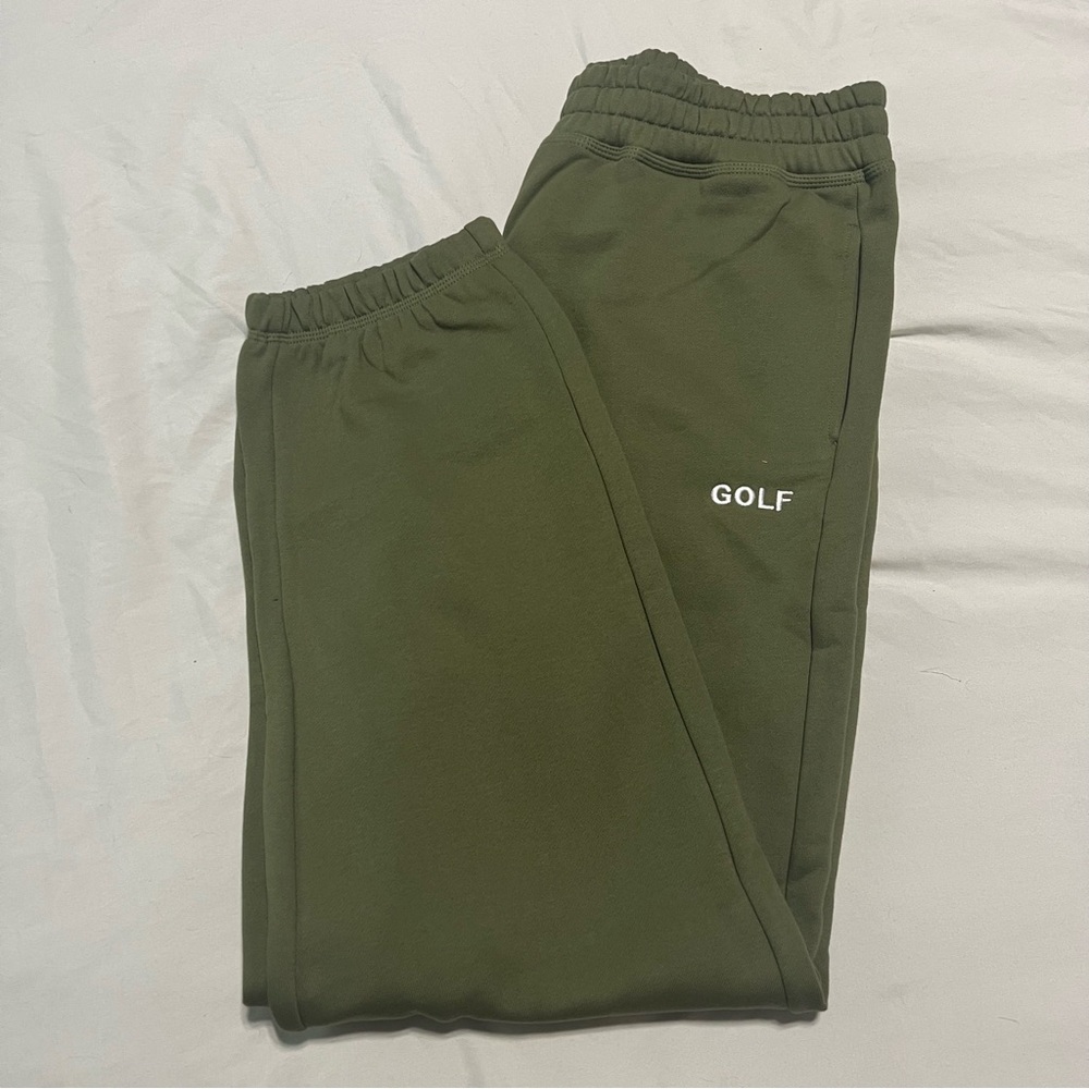 Golf Wang Logo Sweatpants – Olive Green (XL)
